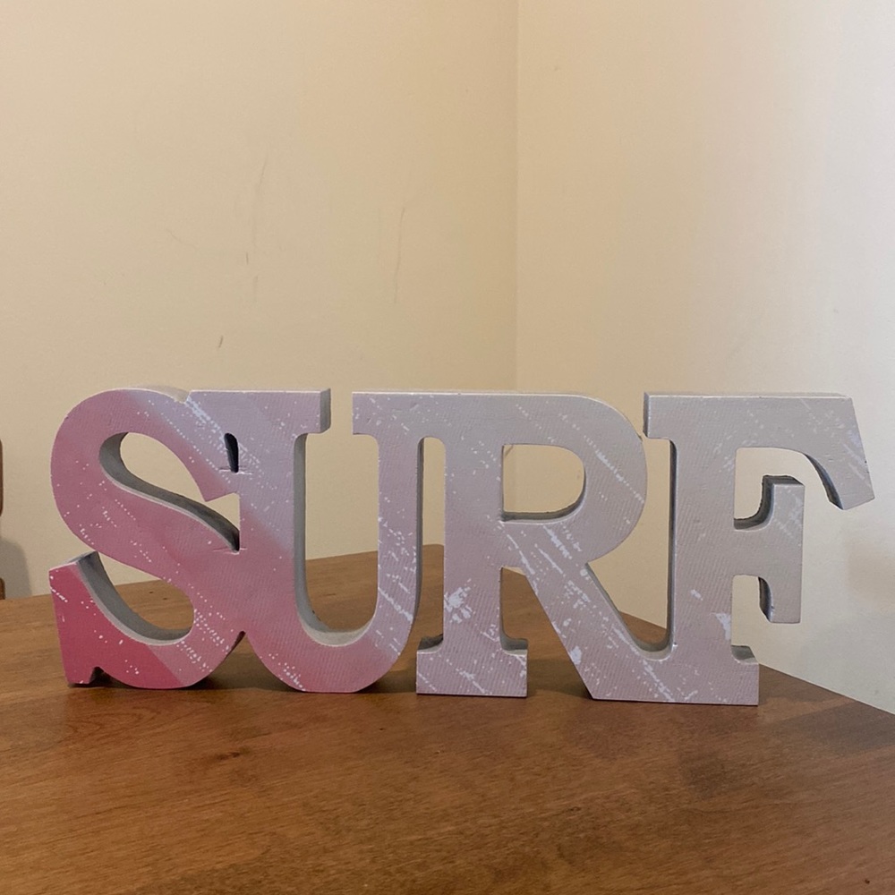 “SURF” sign
